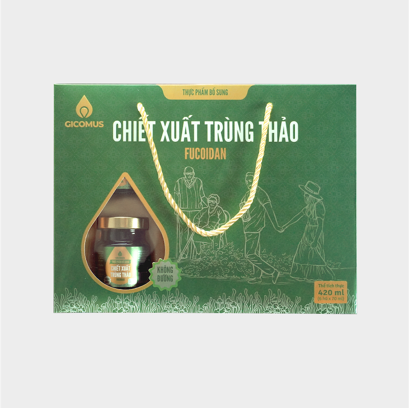 Nước chiết xuất trùng thảo Fucoidan không đường GICOMUS hộp 6 hũ x 70ml (420ml)-02 Nước chiết xuất trùng thảo Fucoidan không đường GICOMUS hộp 6 hũ x 70ml (420ml)
