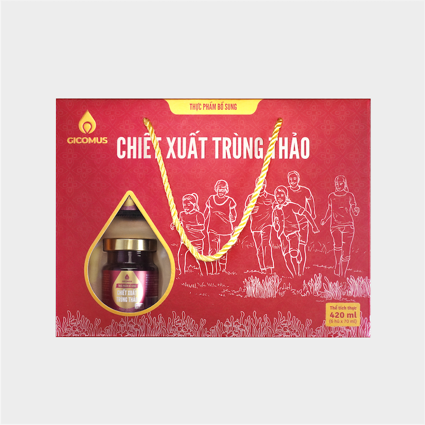 Nước chiết xuất trùng thảo GICOMUS hộp 6 hũ x 70ml (420ml)-02 Nước chiết xuất trùng thảo GICOMUS hộp 6 hũ x 70ml (420ml)