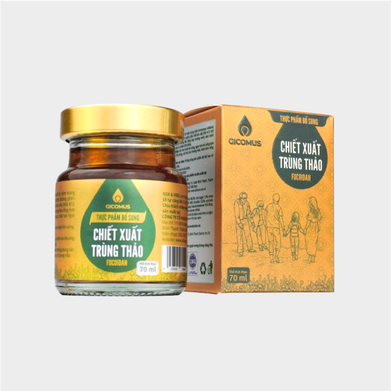 Nước chiết xuất trùng thảo Fucoidan GICOMUS 70ml