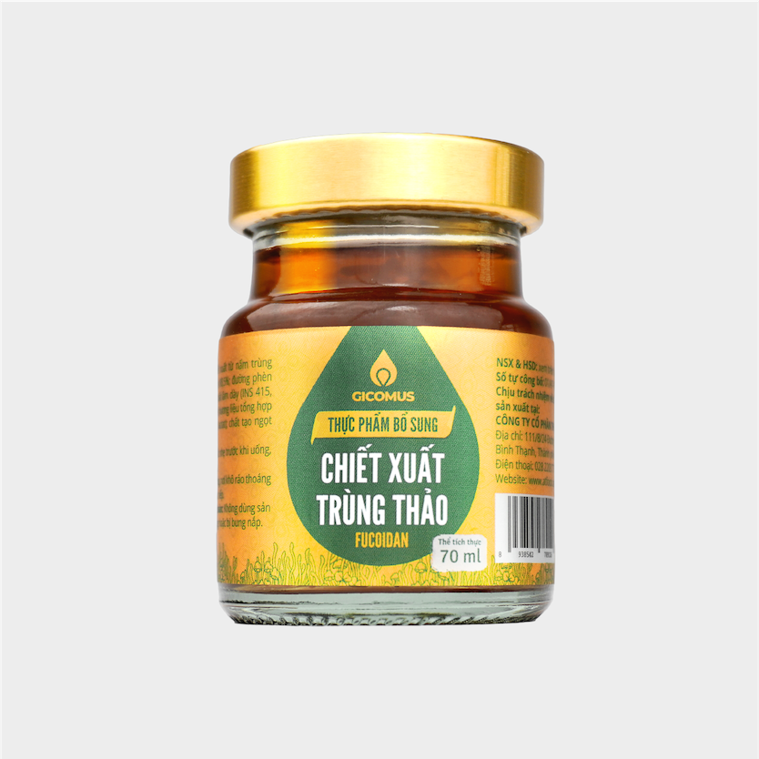 Nước chiết xuất trùng thảo Fucoidan GICOMUS 70ml-02 Nước chiết xuất trùng thảo Fucoidan GICOMUS 70ml