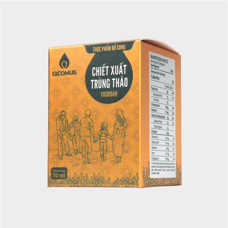 Nước chiết xuất trùng thảo Fucoidan GICOMUS 70ml