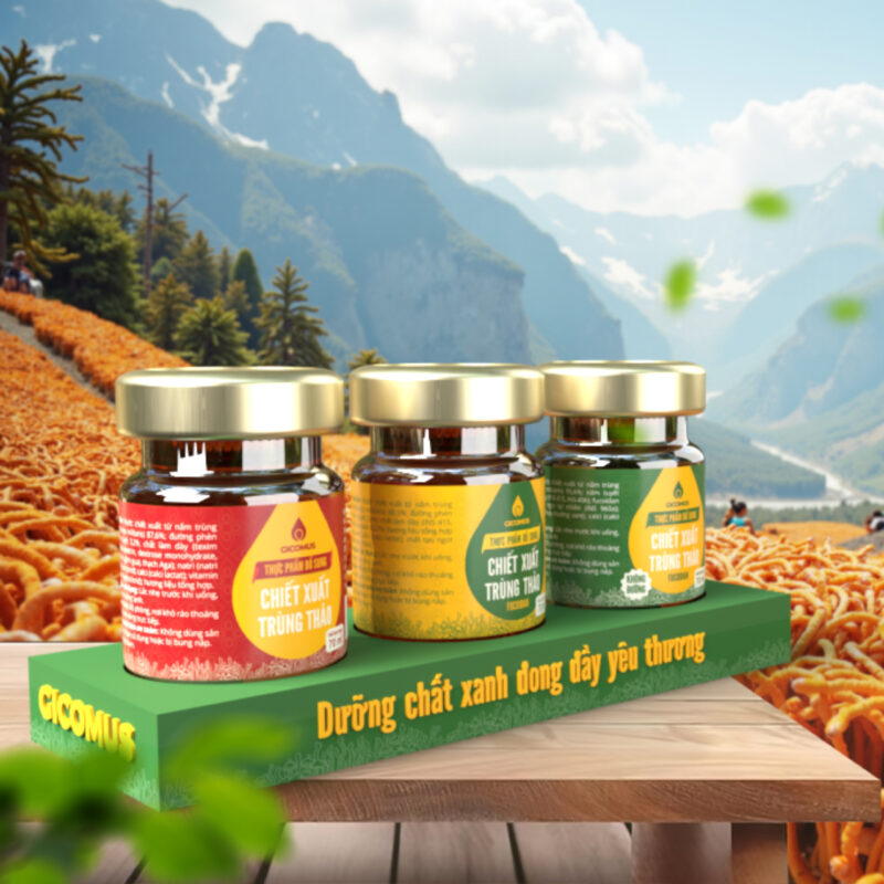 Nước Trùng Thảo GICOMUS – Dưỡng chất xanh đong đầy yêu thương