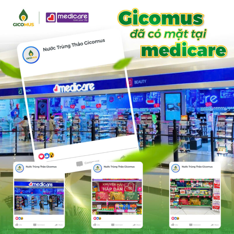 Nước Trùng Thảo Gicomus Chính Thức Có Mặt Tại Hệ Thống MEDiCare